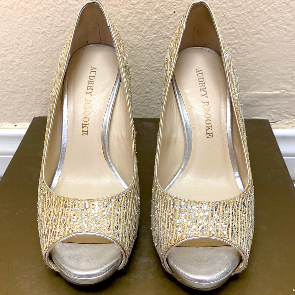 Audrey Brooke size 5.5 silver only wear once